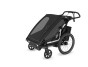 Thule Chariot Sport 2 G3 DOUBLE Black + bike set + kočíkový set + bežecký set