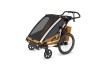 Thule Chariot Sport 2 G3 DOUBLE Natural Gold + bike set + kočíkový set + bežecký set