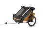 Thule Chariot Sport 2 G3 DOUBLE Natural Gold + bike set + kočíkový set + bežecký set