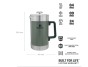 STANLEY Classic Stay Hot French press 1,4 l zelená kladivková